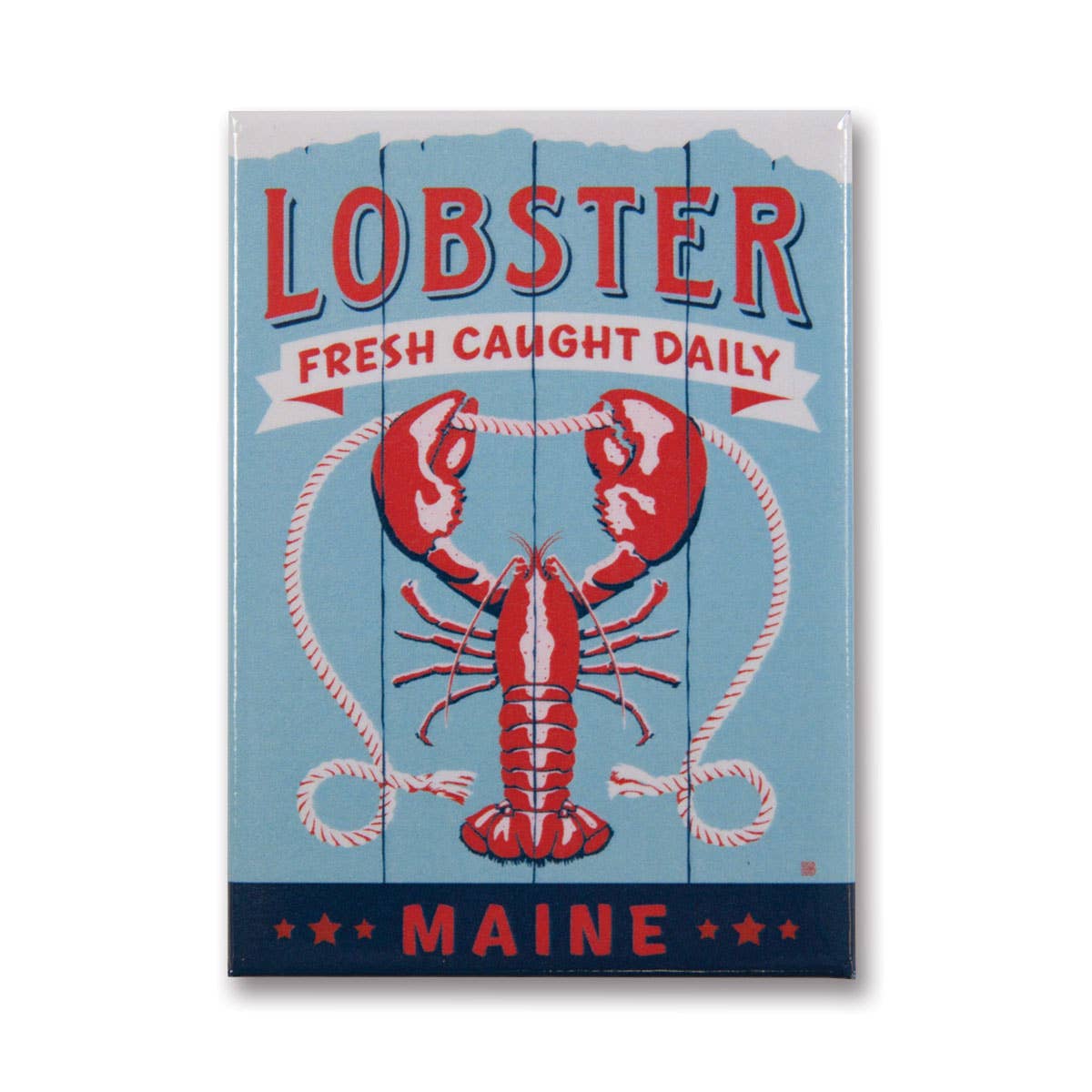 ME Lobster Fresh Caught Metal Magnet