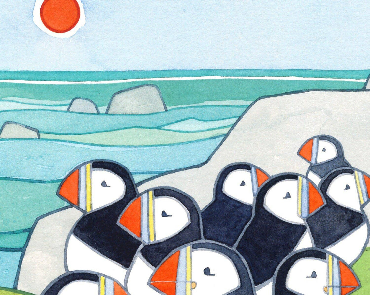 Puffin Colony Art Print II