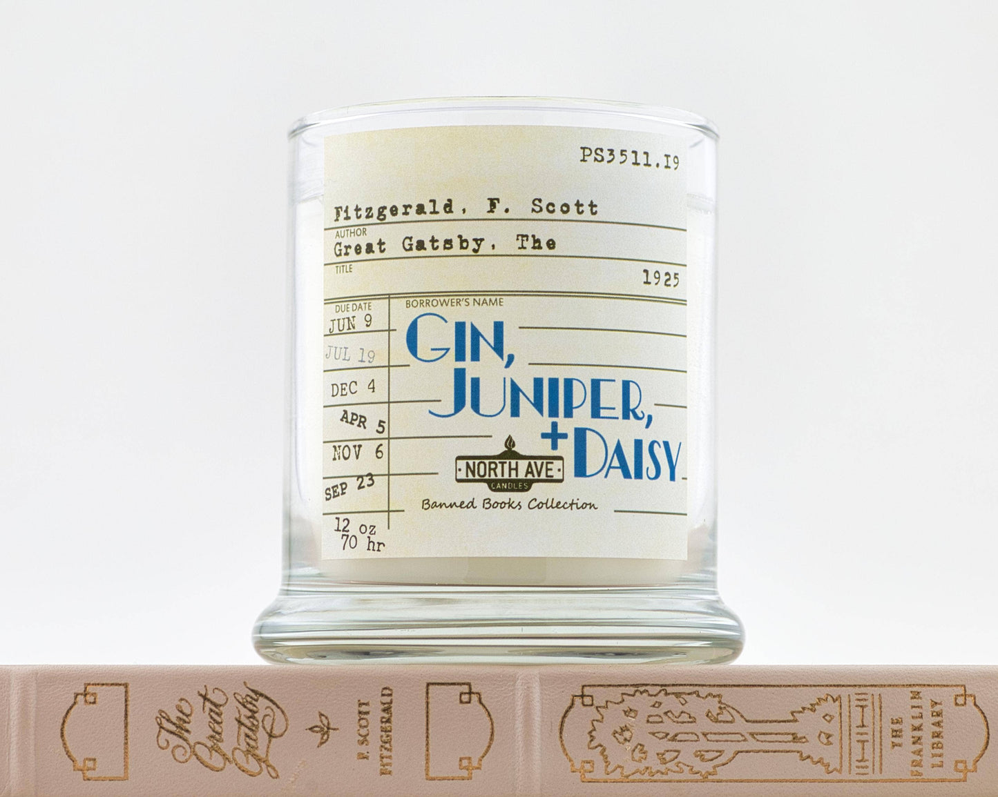 Gin, Juniper + Daisy / The Great Gatsby / book candle