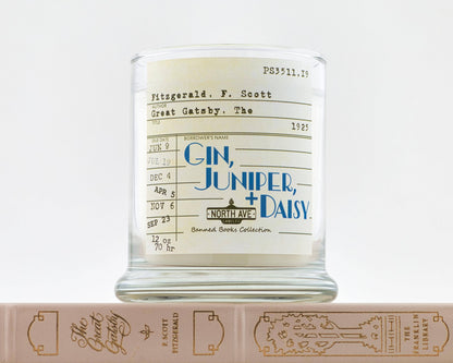 Gin, Juniper + Daisy / The Great Gatsby / book candle