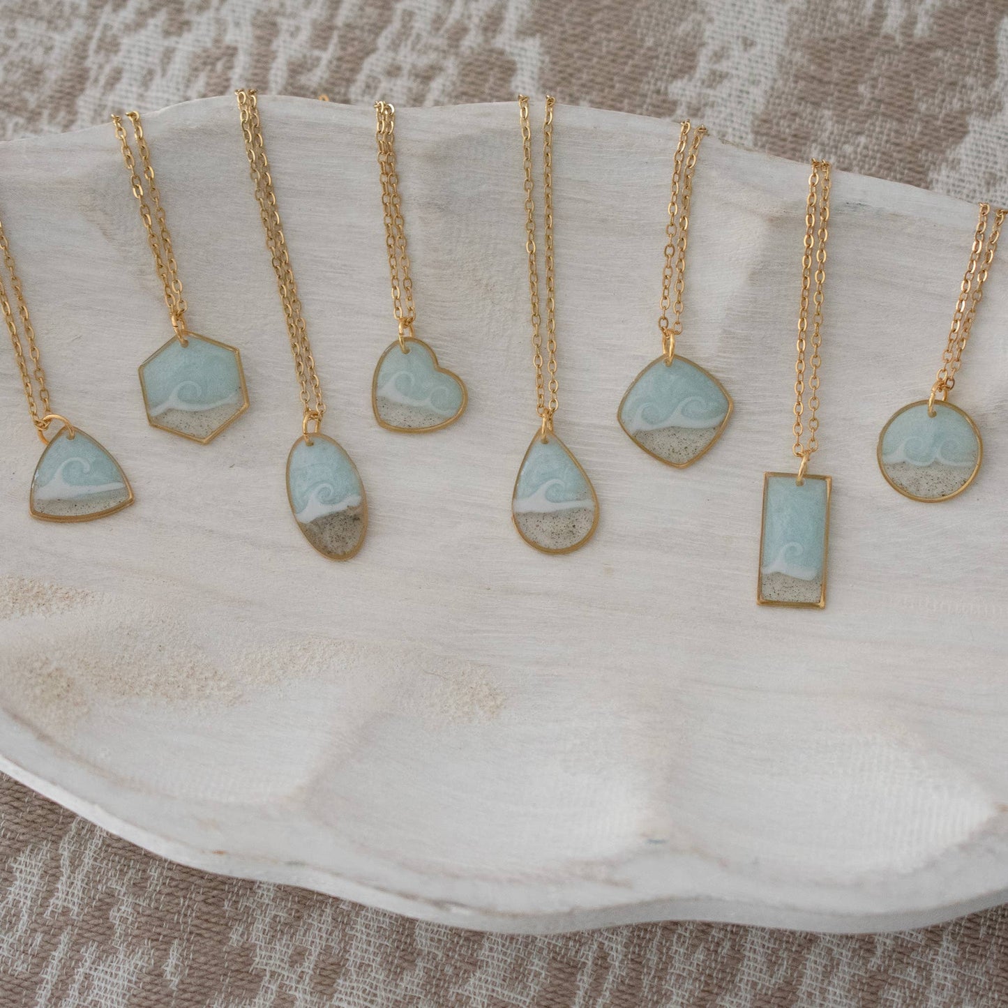 Custom  Gold Sand Necklaces