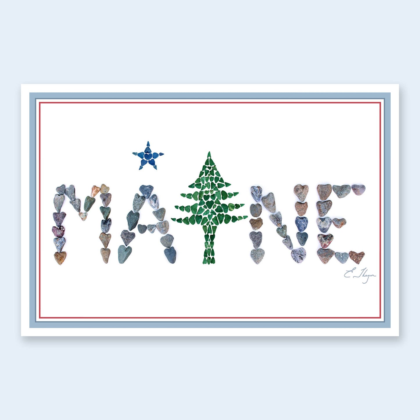 Maine with 1901 design postcard