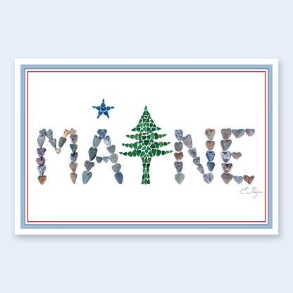 Maine with 1901 design postcard