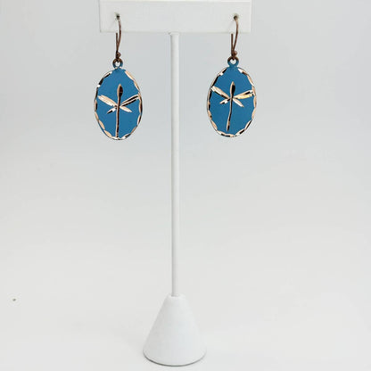 Patina Dragon Fly Dream Earrings