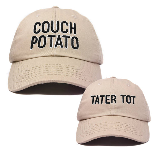 DALIX Father Son Couch Potato Tater Tot Ball Cap Embroidery