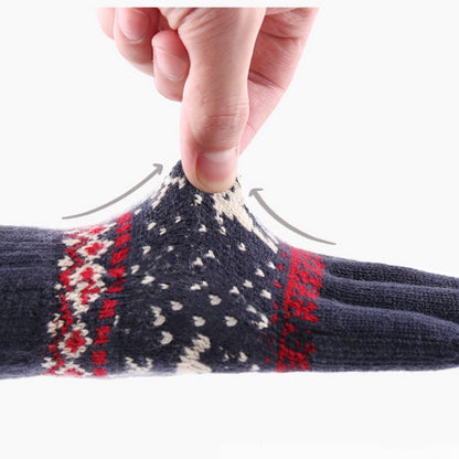 Reindeer  KNITTED WARM TOUCH SCREEN GLOVES