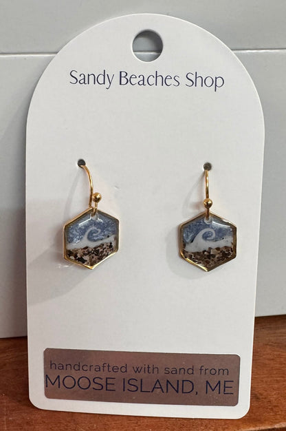 Custom Sand Filled Earrings-Gold