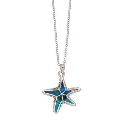 - Abalone Shell Starfish Pendant Necklace Beach Jewelry