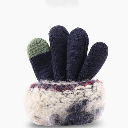 Reindeer  KNITTED WARM TOUCH SCREEN GLOVES