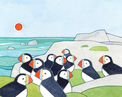 Puffin Colony Art Print II