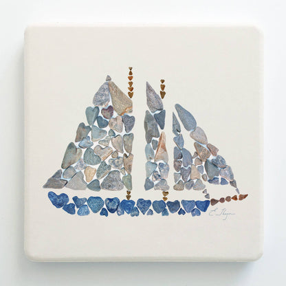 Nautical coasters  | Schooner coaster