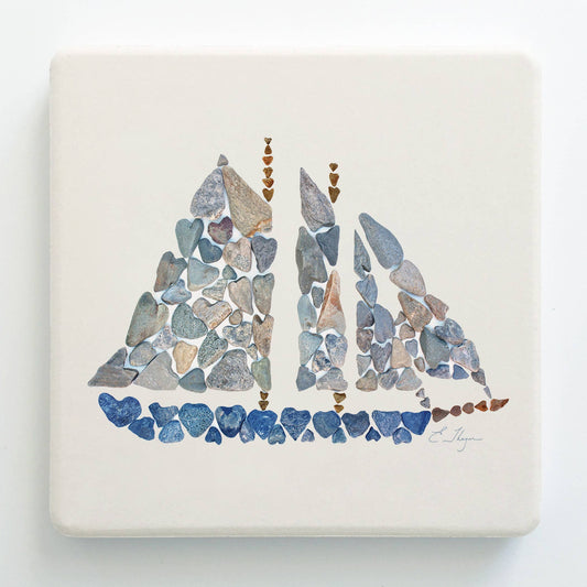 Nautical coasters  | Schooner coaster