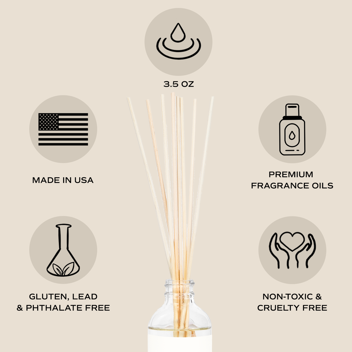 Driftwood and Mahogany Clear Reed Diffuser - Home Fragrance