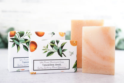 Tangerine Basil Handmade Soap: 3.5 oz
