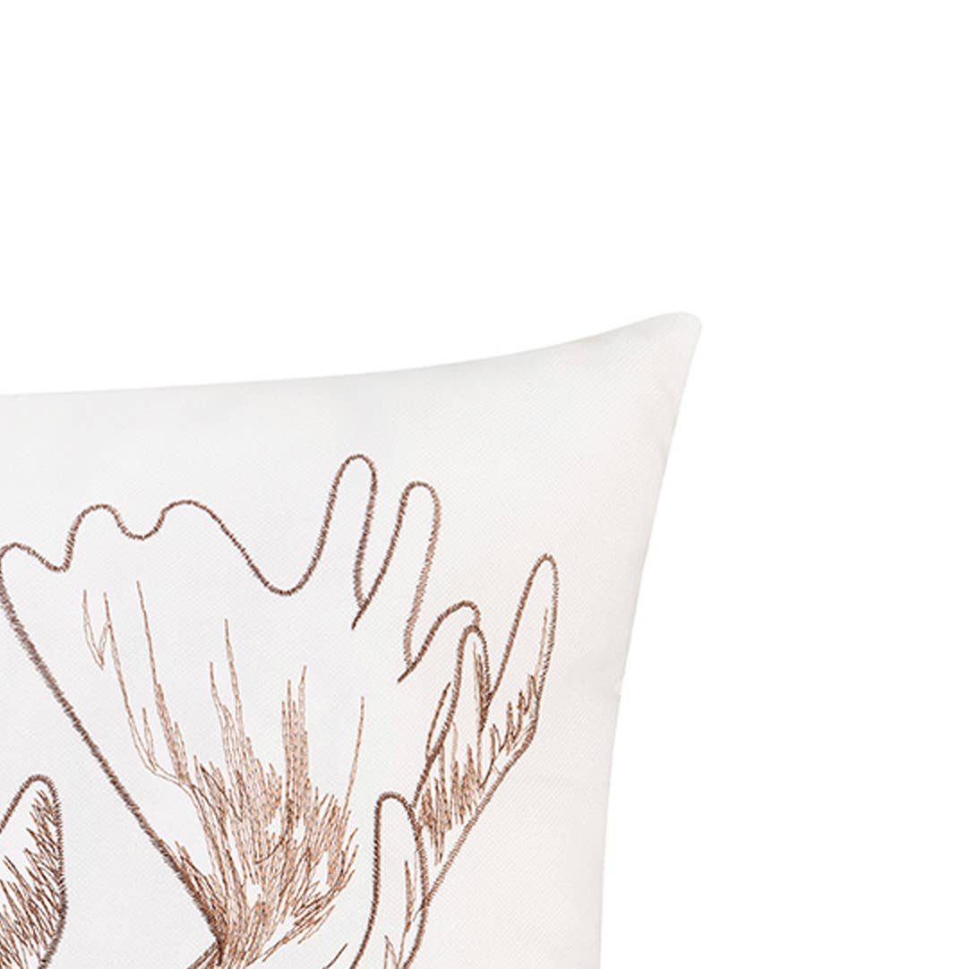 Moose Portrait Indoor/Outdoor Animal Throw Pillow