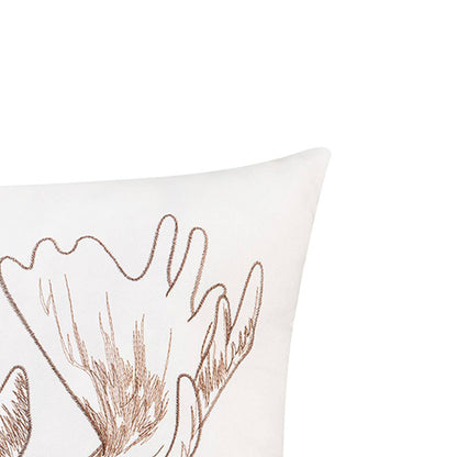 Moose Portrait Indoor/Outdoor Animal Throw Pillow