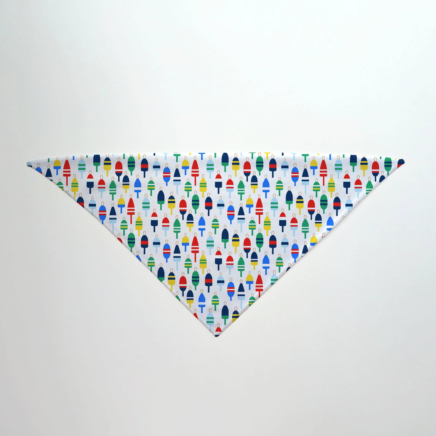Lobster Boats and Buoys Reversible Tie-On Dog Bandana
