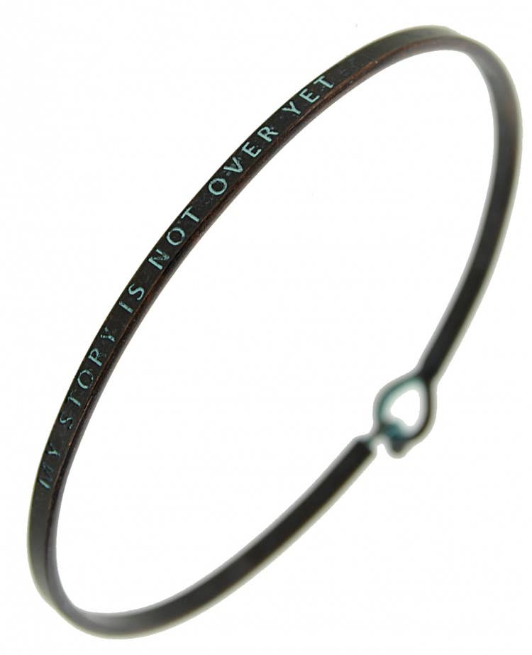 FR3178 MY STORY IS NOT OVER YET 3mm Message Bangle