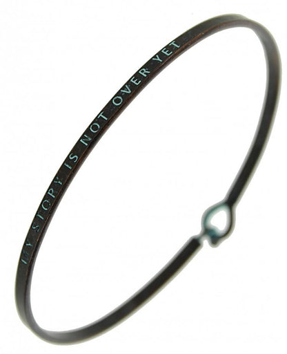 FR3178 MY STORY IS NOT OVER YET 3mm Message Bangle