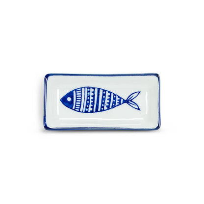 Multi Fish Sm Rect Sauce Dish-3.5" L