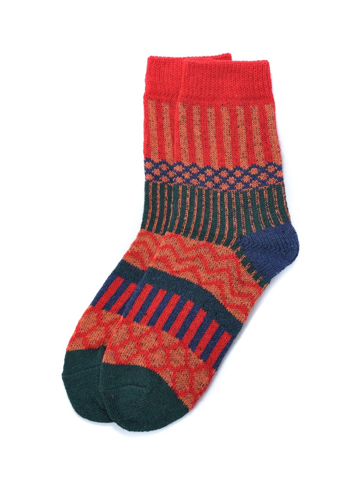 Rufia - 1 Pair of Bohemian Wool-Blend Socks