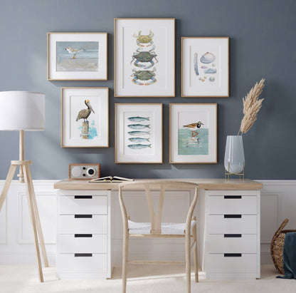 Piping Plover Beach Art Print, Coastal Décor