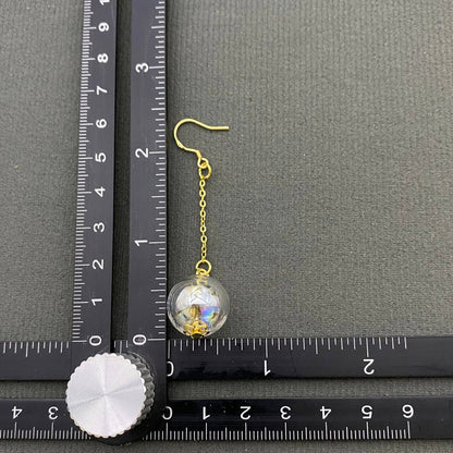 Asymmetric Yellow Goldfish Dangle Earrings