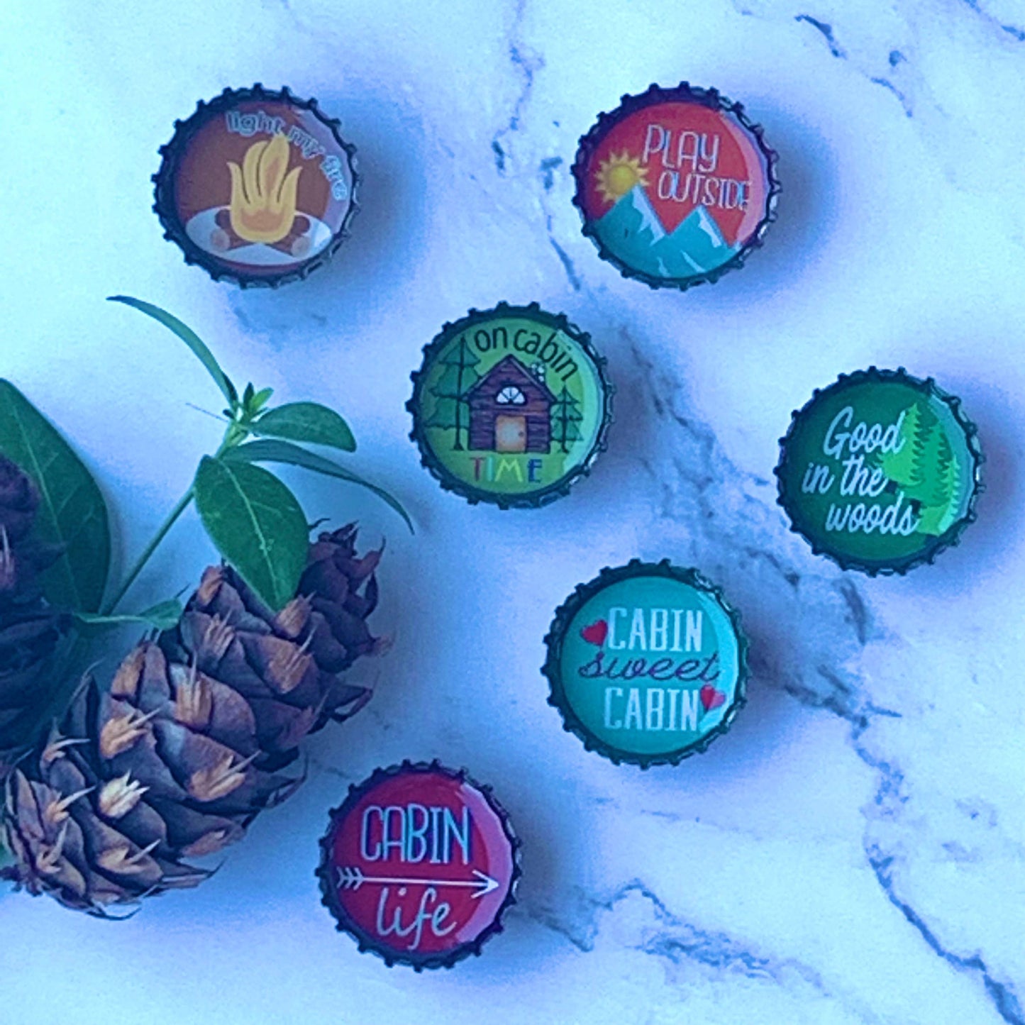 Cabin Life Magnets - Spring decor, Handmade & Eco-friendly