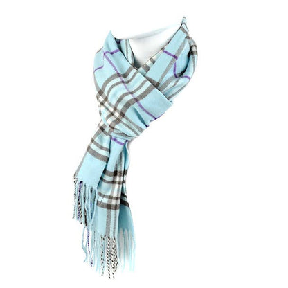 Acrylic Plaid Cashmere Feel Winter Scarves