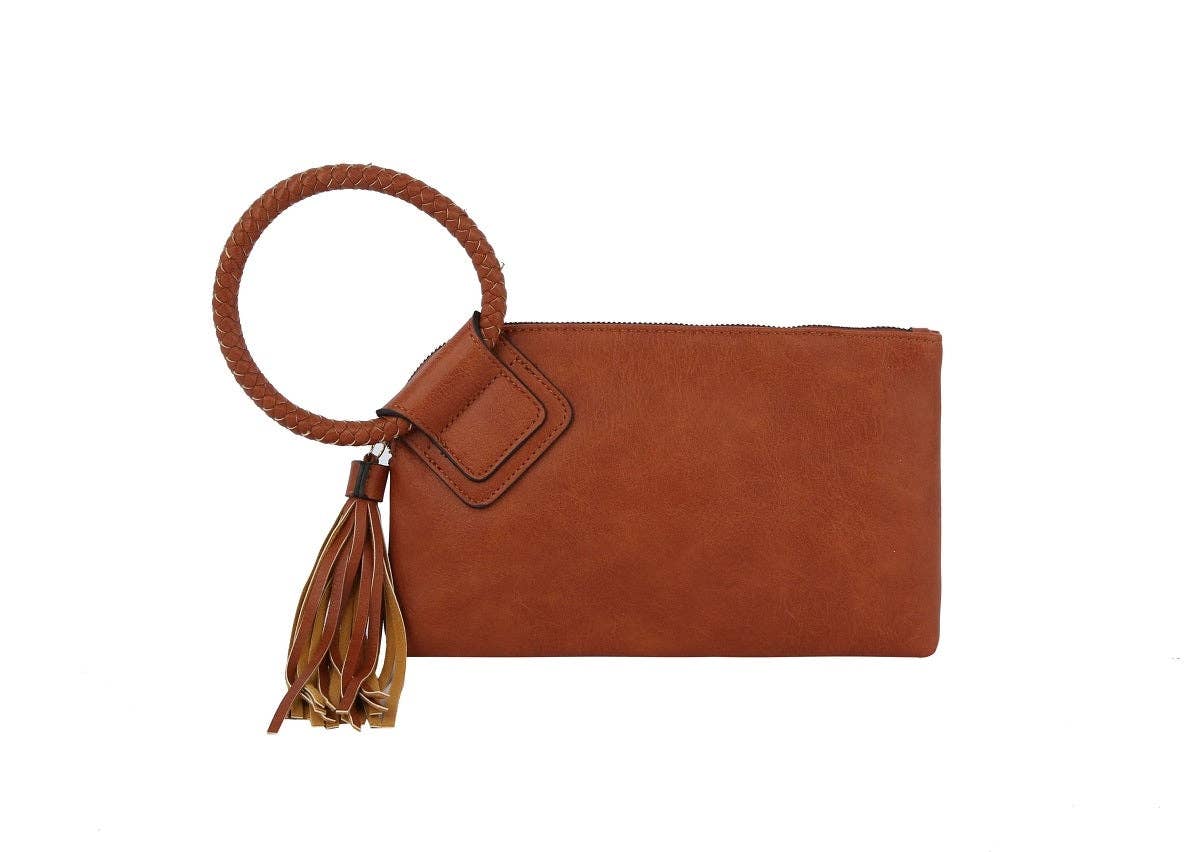Sage Soft Vegan Leather Wristlet/Clutch