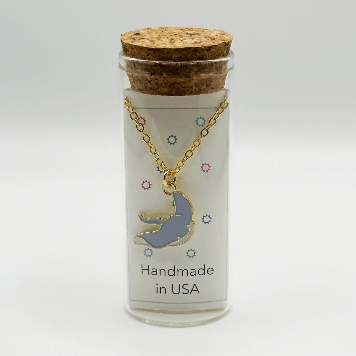 Under The Sea Charm Necklace in a Bottle - 16 Inch