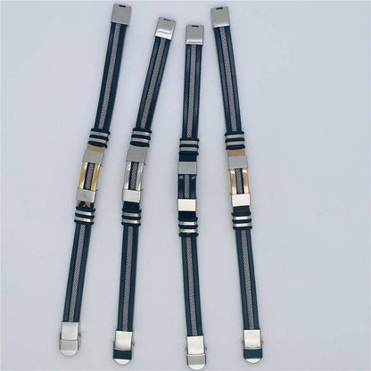Men's Silicone Titanium Steel  Bracelet -