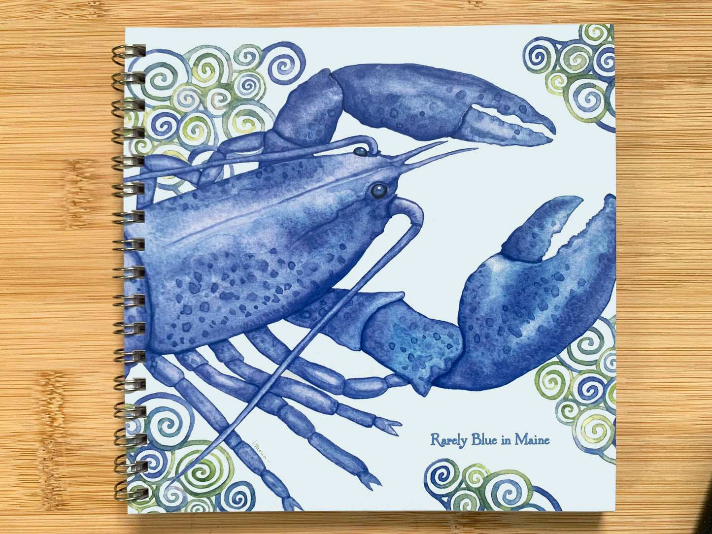 Loon and Chick 6" x 6" Watercolor Art Lined Notebook