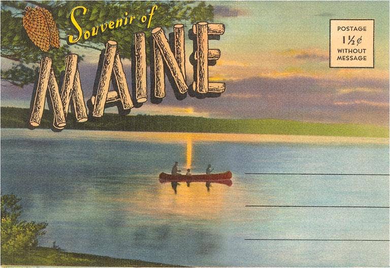 Magnet Postcard Folder, Maine
