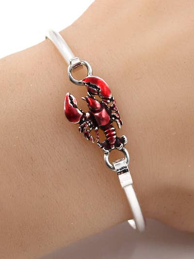 Red Lobster Bangle Bracelet
