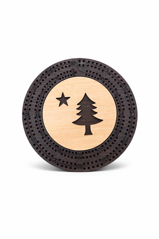 1900's Maine Flag Travel Cribbage Board