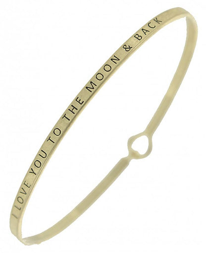 LOVE YOU TO THE MOON & BACK Bangle