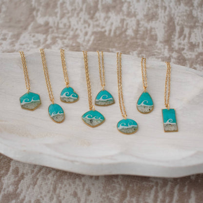 Custom  Gold Sand Necklaces