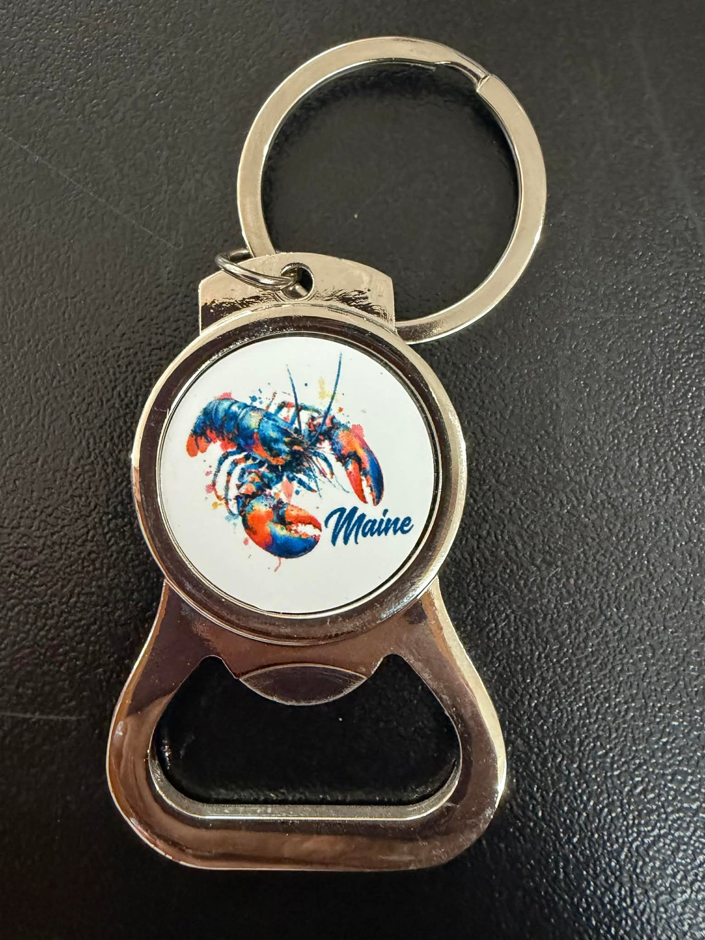 Maine themed keychain with bottle opener