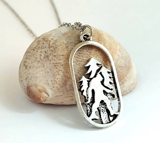 Bigfoot Necklace, Cryptozoology Jewelry