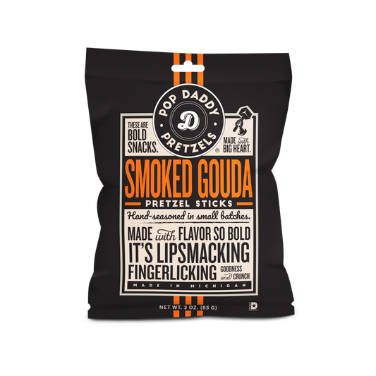Pop Daddy – Smoked Gouda Seasoned Pretzels 3.0oz