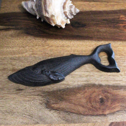 Humpback Whale 6.75" Cast Iron Bottle Opener