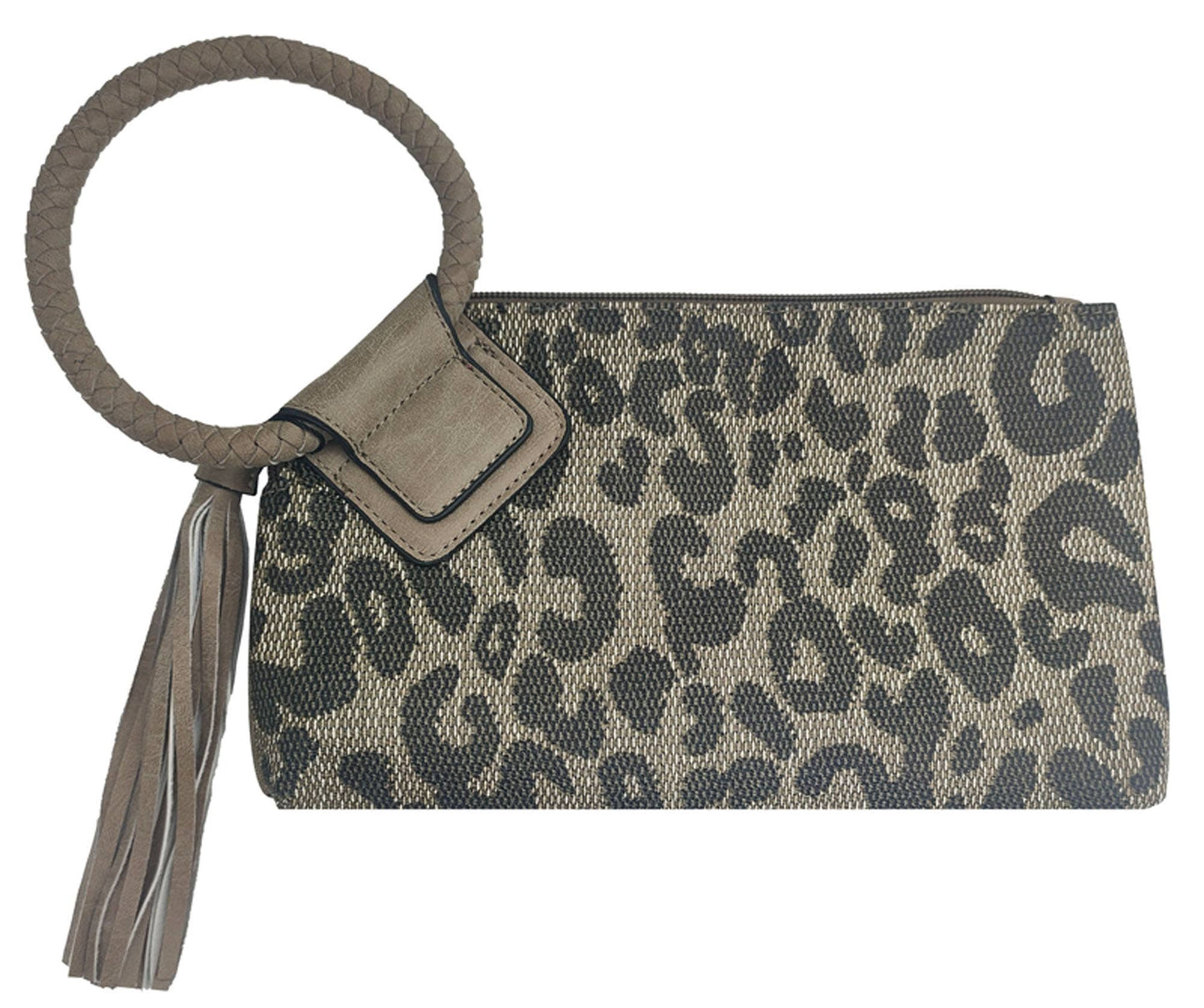 Cuff Handle Tassel Wristlet Clutch