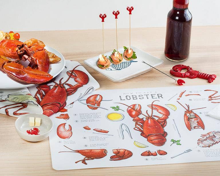 How to Eat a Lobster Placemat-13x18"L