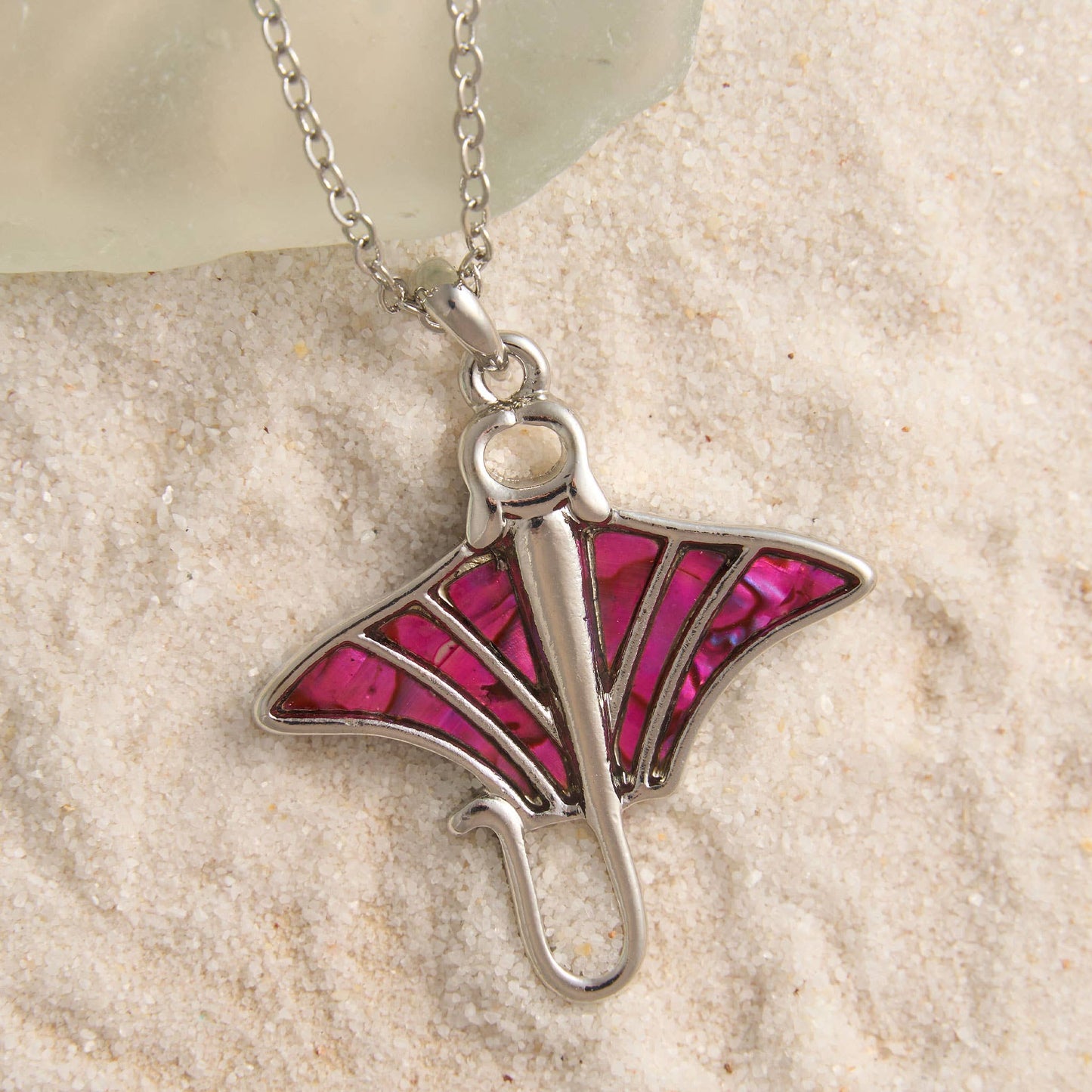 Abalone Shell Pendant Necklace Beach Jewelry