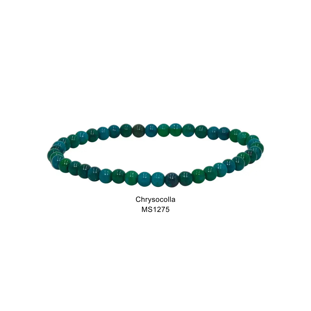 Mini Gemstone 4mm Beaded Stretch Bracelets