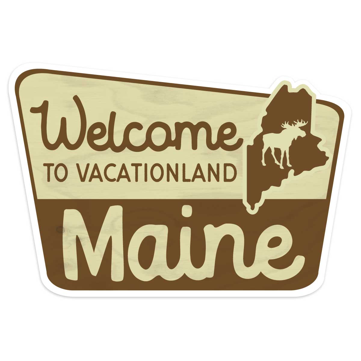Maine Welcome to Vacationland Mini Sticker
