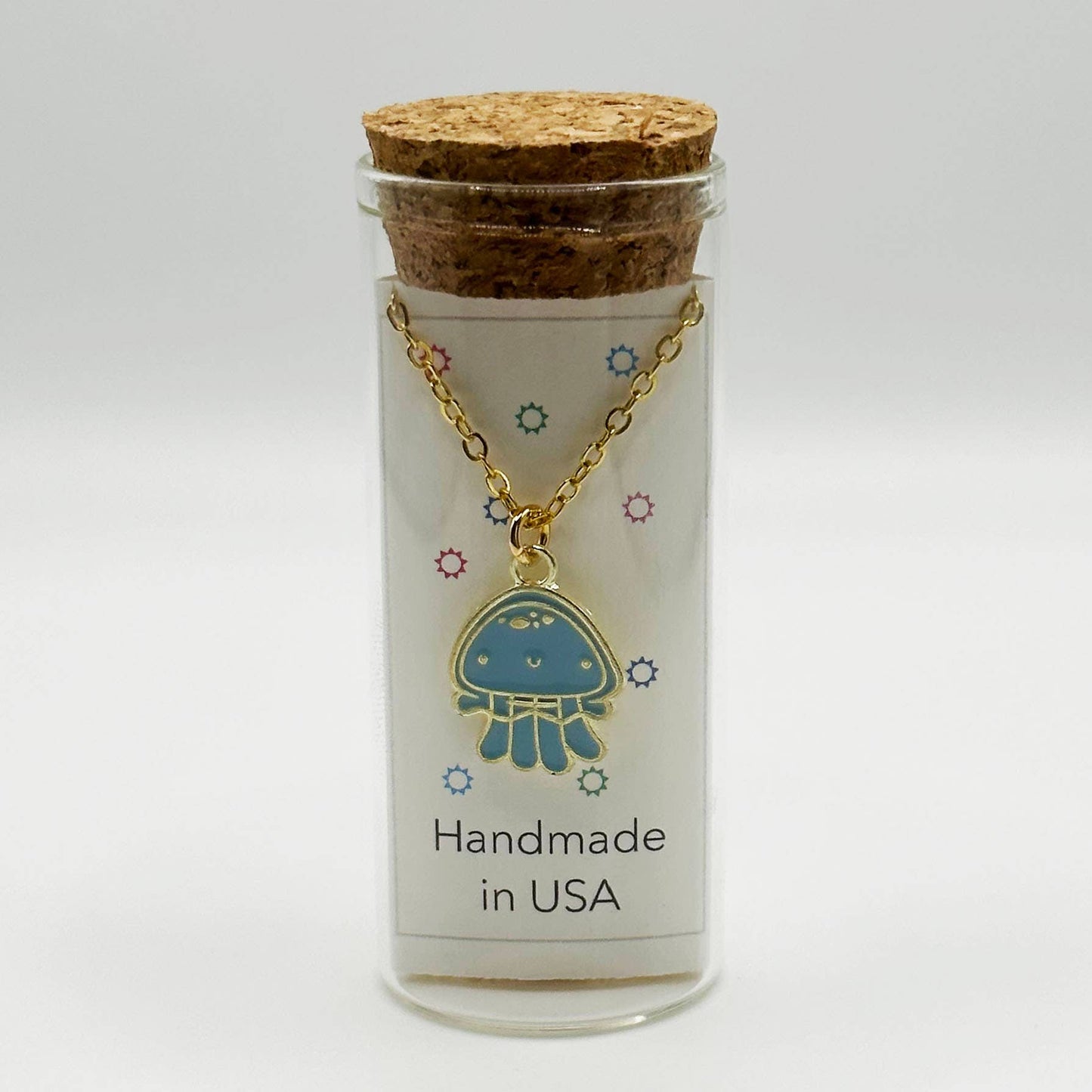 Under The Sea Charm Necklace in a Bottle - 16 Inch