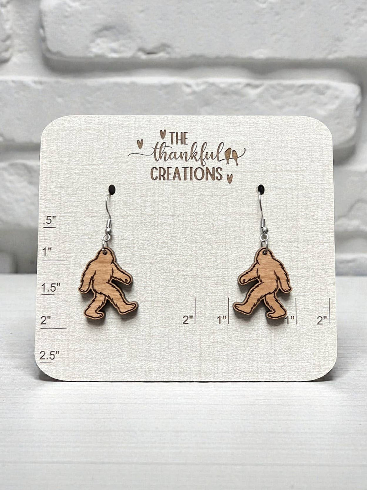 Bigfoot Sasquatch Handmade Earrings