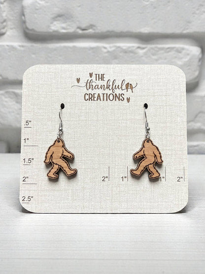 Bigfoot Sasquatch Handmade Earrings